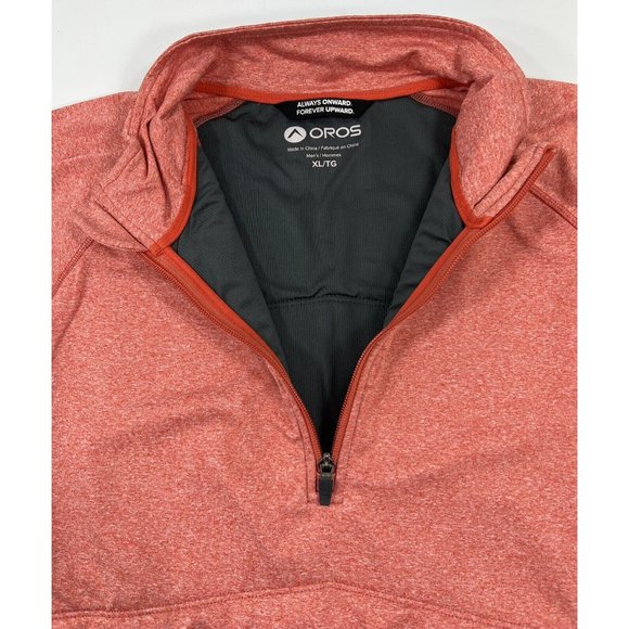 Oros Solarcore Half-Zip Insulated Jacket Mens XL Pullover Coral Orange - Picture 3 of 14